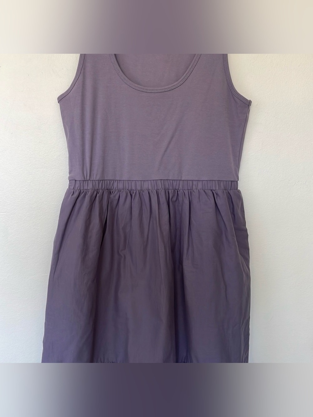 Evereve Marguerite Purple Sleeveless Midi Dress Size Large - Picture 4 of 8